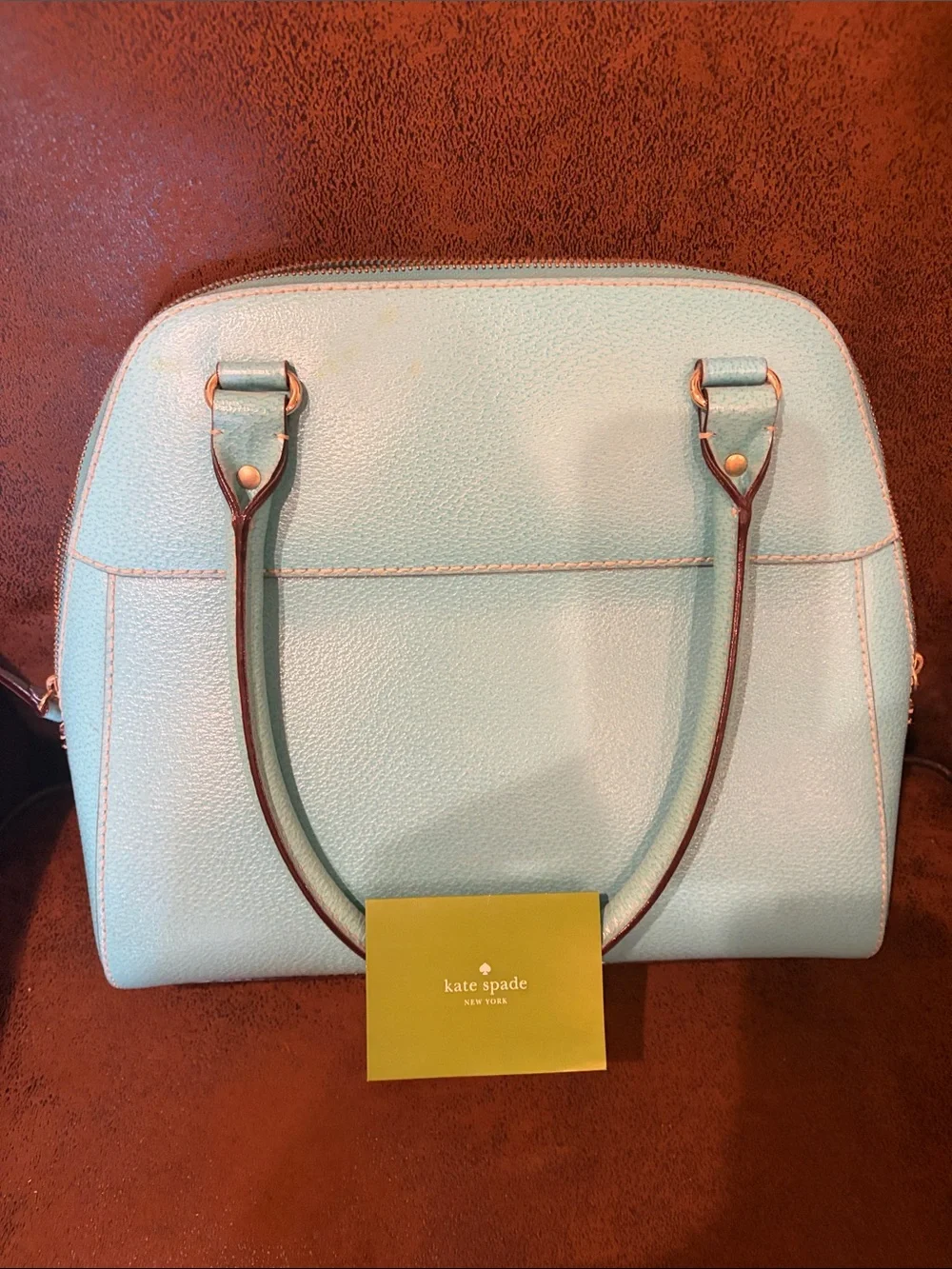 kate spade Mint Green Dome Satchel with Gold Hardware